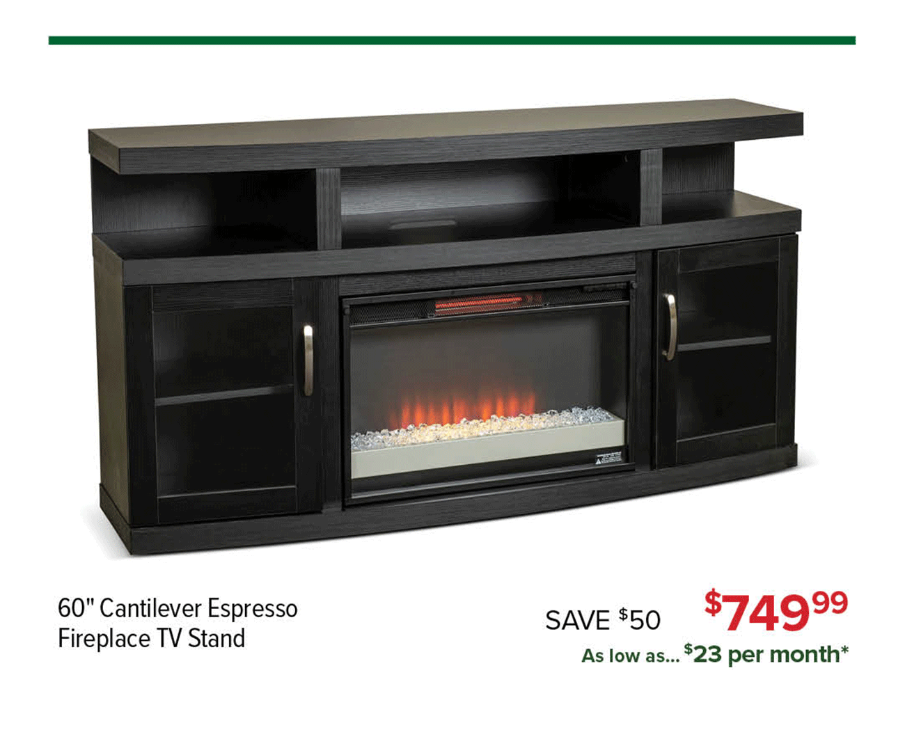 Cantilever-Espresso-Fireplace-TV-Stand