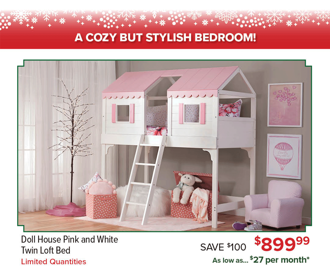 Doll-House-Pink-Twin-Loft-Bed