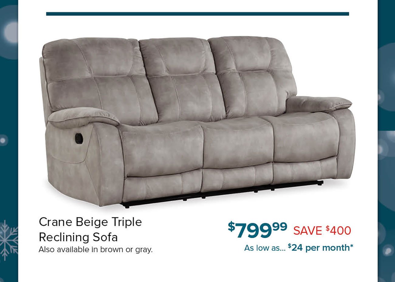 Crane-Beige-Triple-Reclining-Sofa