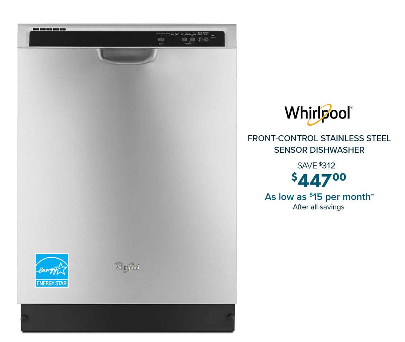 Whirlpool-Stainless-steel-dishwasher