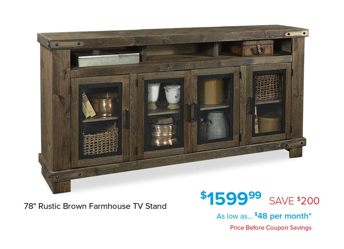 Rustic-Brown-Farmhouse-TV-Stand