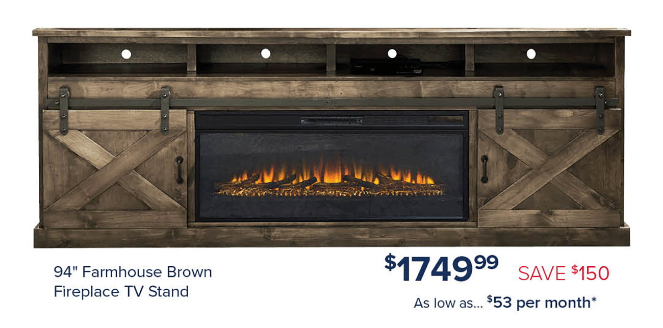 Farmhouse-Brown-Fireplace-TV-Stand