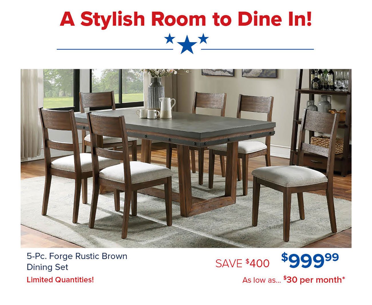 Forge-Rustic-Brown-Dining-Set