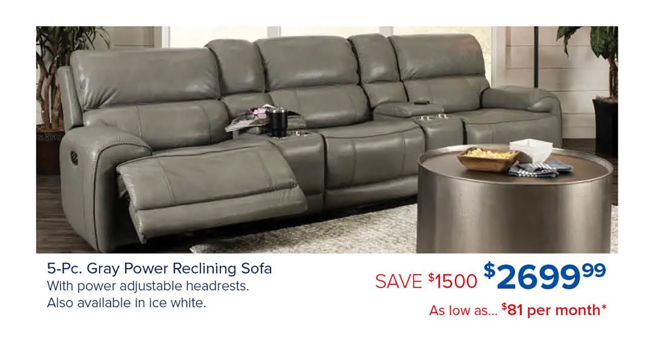 Gray-Power-Reclining-Sofa