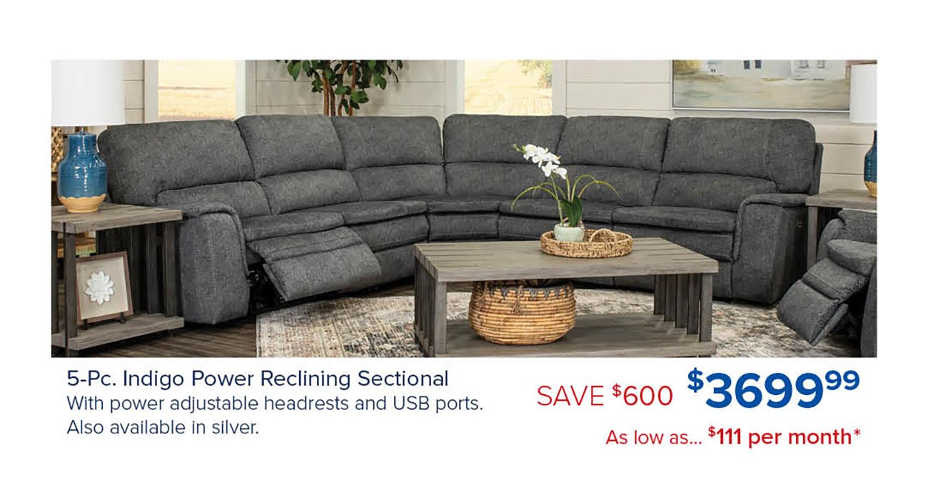 Indigo-Power-Reclining-Sectional