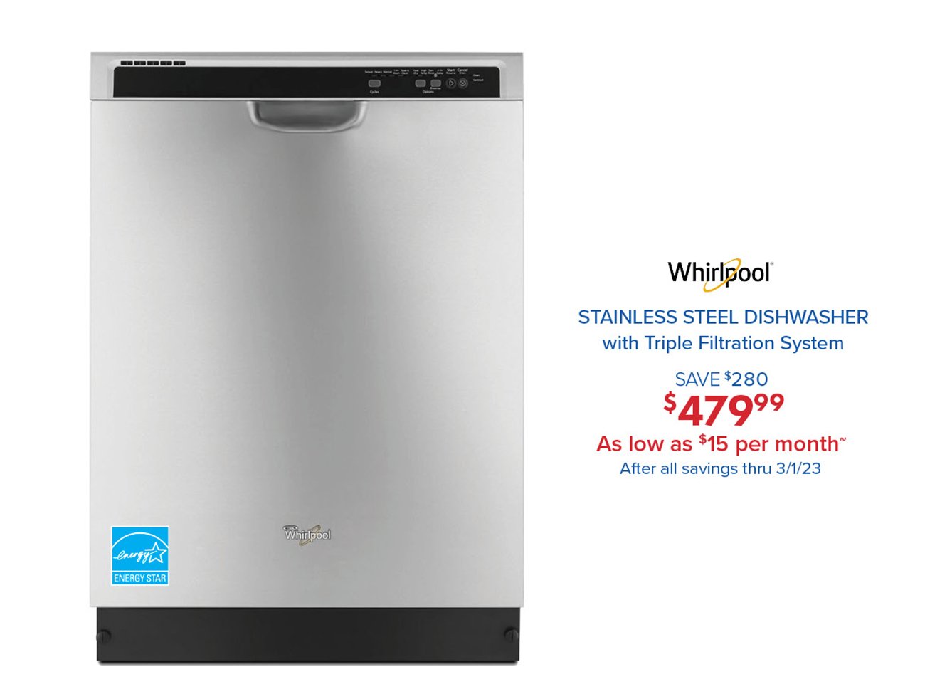 Whirlpool-Stainless-steel-dishwasher