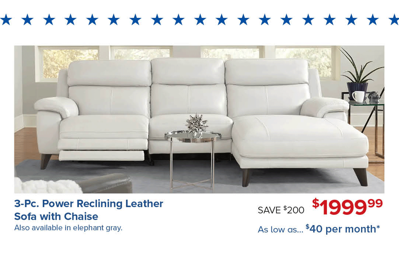 White-Power-Reclining-Leather-Sofa