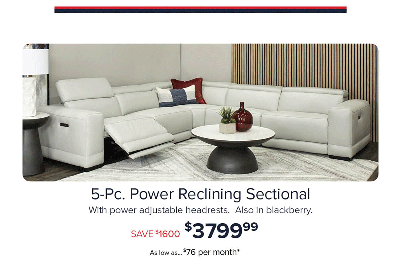 White-Power-Reclining-Sectional