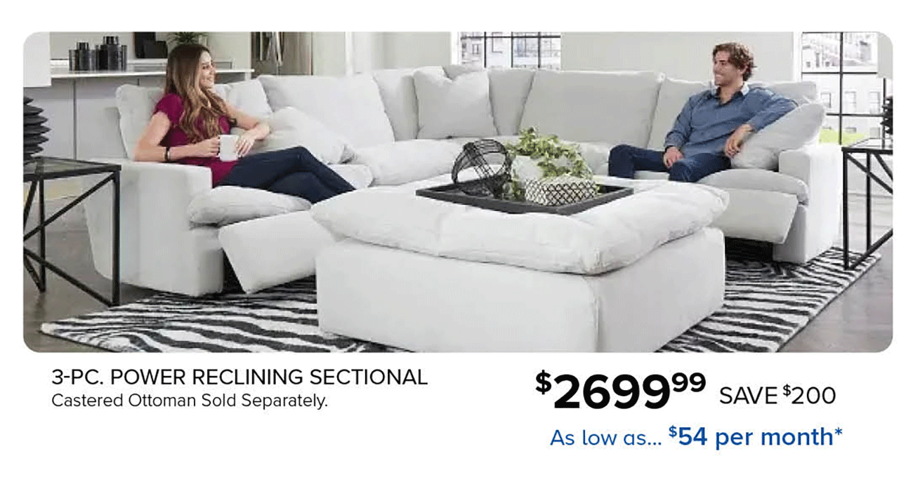 Power-Reclining-Sectional-White