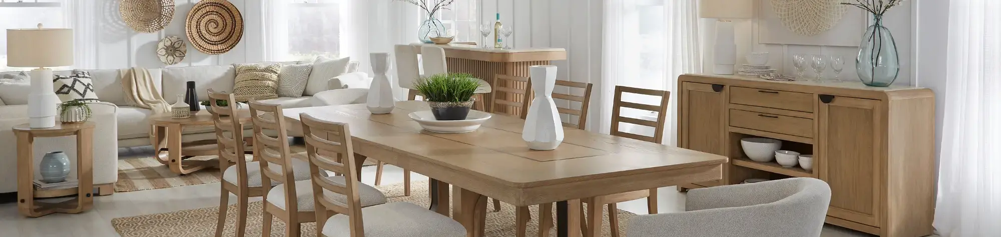 Open plan living and dining space