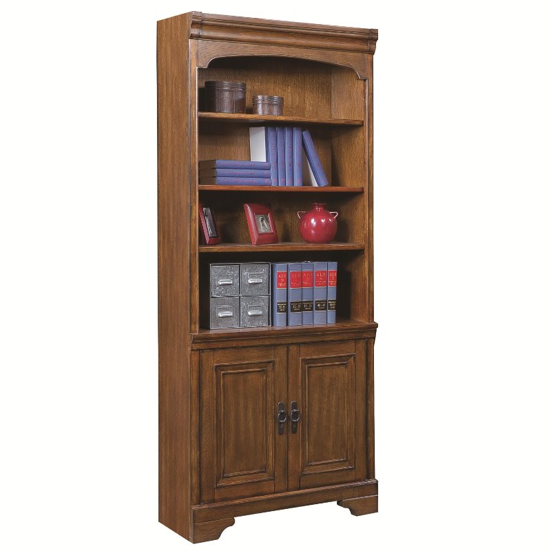 32 Inch Rustic Oak Bookcase With Doors Centennial Collection Rc 32 Inch Rustic Oak Bookcase With Doors Centennial Collection