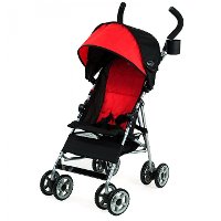 Scarlet Red/Black Umbrella Stroller - Cloud