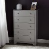 9021035 Soft Gray 5-Drawer Chest - Vito