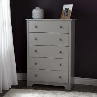 9021035 Soft Gray 5-Drawer Chest - Vito
