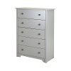 9021035 Soft Gray 5-Drawer Chest - Vito -2