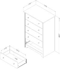 9021035 Soft Gray 5-Drawer Chest - Vito-3