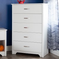 9007035 White 5-Drawer Chest - Fusion