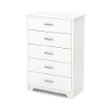 9007035 White 5-Drawer Chest - Fusion -2