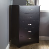 9008035 Black 5-Drawer Chest - Fusion