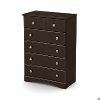 9016035 Chocolate 5-Drawer Chest - Morning Dew