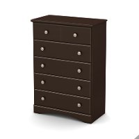 9016035 Chocolate 5-Drawer Chest - Morning Dew