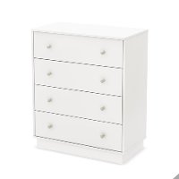 9011034 White 4-Drawer Chest - Litchi