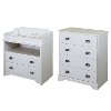 9023A2 White Changing Table and 4-Drawer Chest - Fundy Tide