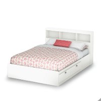 9002D1 White Full Size Mates Bed (54 Inch) - Karma