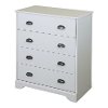 9023034 White 4-Drawer Chest - Fundy Tide