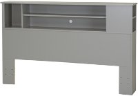 9021092 Soft Gray Full/Queen Bookcase Headboard (54/60 Inch) - Vito
