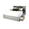 9021092 Soft Gray Full/Queen Bookcase Headboard (54/60 Inch) - Vito -2
