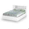 9007A1 White Full/Queen Bookcase Headboard (54/60 Inch) - Fusion -2