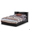 9008A1 Black Full/Queen Bookcase Headboard (54/60 Inch) - Fusion -2