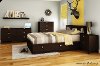 9000A1 Chocolate Full Bookcase Headboard (54 Inch) - Karma -3