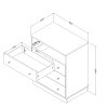 9041060 Gray Maple 2-Drawer Nightstand - Versa -5
