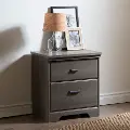 9041060 Versa Gray Maple 2-Drawer Nightstand - South Shore