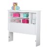 9007C1 White Twin Bookcase Headboard (39 Inch) - Fusion -3