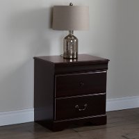 9033060 Dark Mahogany 2-Drawer Nightstand - Vintage-3
