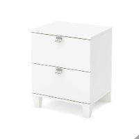 9002060 White 2-Drawer Nightstand - Karma