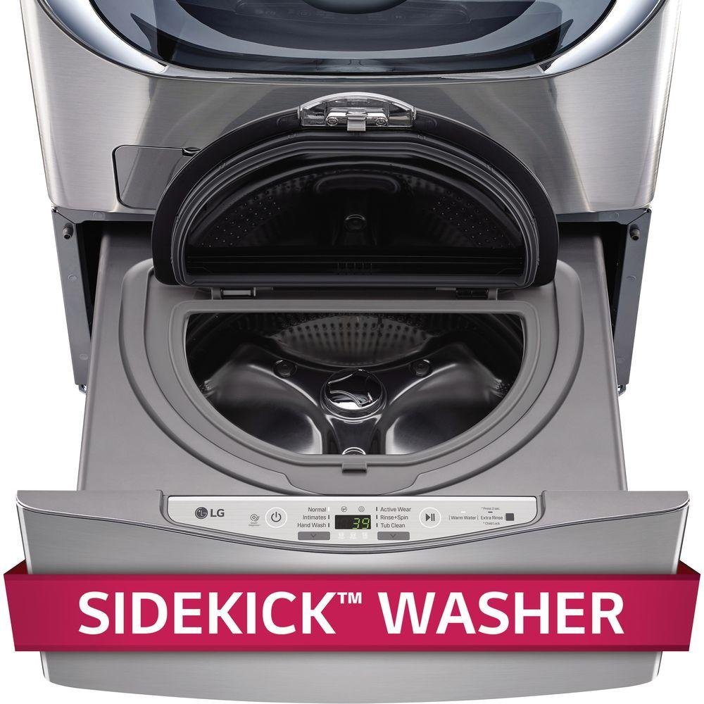 WD100CV LG Sidekick Pedestal Washer - 1.0 Cu. Ft. Graphite Steel-2