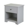 9021062 Soft Gray 1-Drawer Nightstand - Vito -4