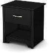 9008062 Black 1-Drawer Nightstand - Fusion