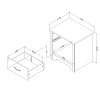 9008062 Black 1-Drawer Nightstand - Fusion -4
