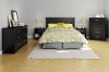 9008062 Black 1-Drawer Nightstand - Fusion -5