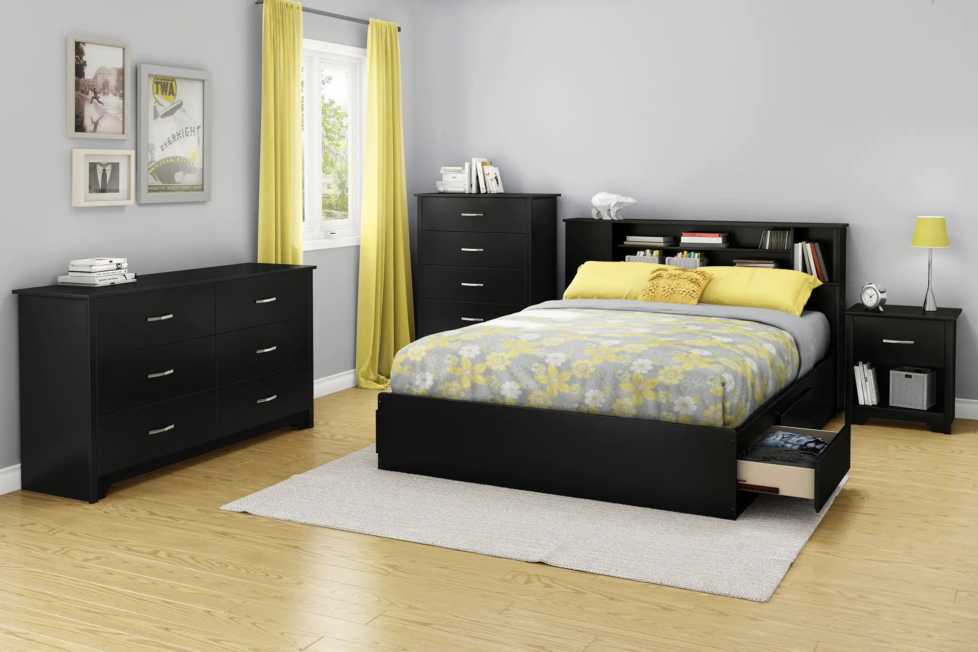 9008062 Fusion Black Nightstand-2