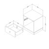 9011062 White 1-Drawer Nightstand - Litchi -3