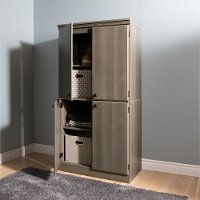9054971 Gray Maple 4-Door Storage Cabinet - Morgan