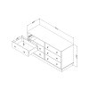 9039027 White and Pink 6-Drawer Double Dresser - Logik -6