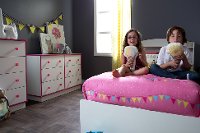 9039034 White and Pink 4-Drawer Chest -Logik -5