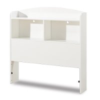 10056 White Twin Bookcase Headboard - Logik -3